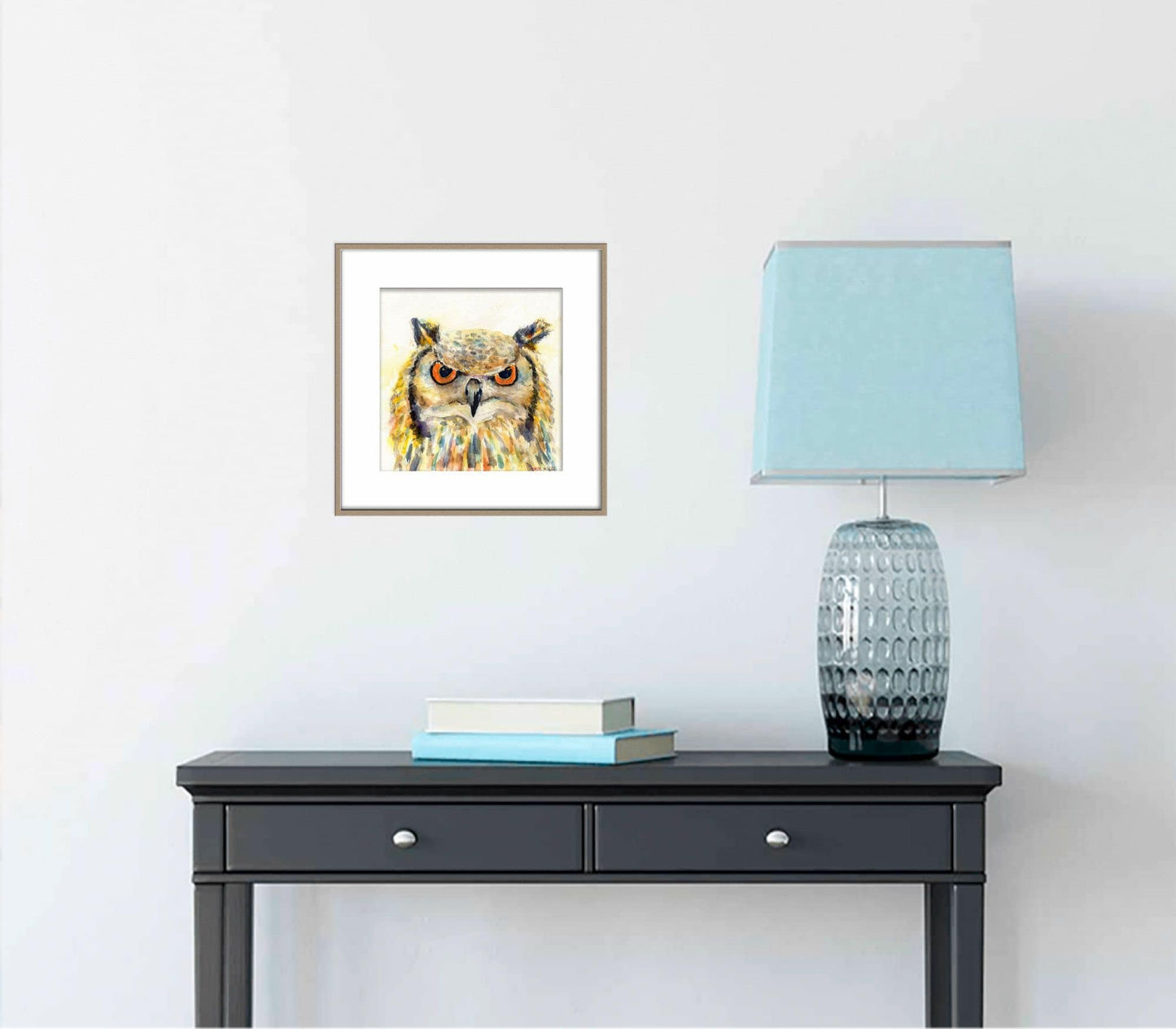 Canvas Print A Owl, Wall Décor Bedroom, Abstract Artwork, Birds Art, Modern Art Painting, Original Art Landscape, Home Décor Wall Art
