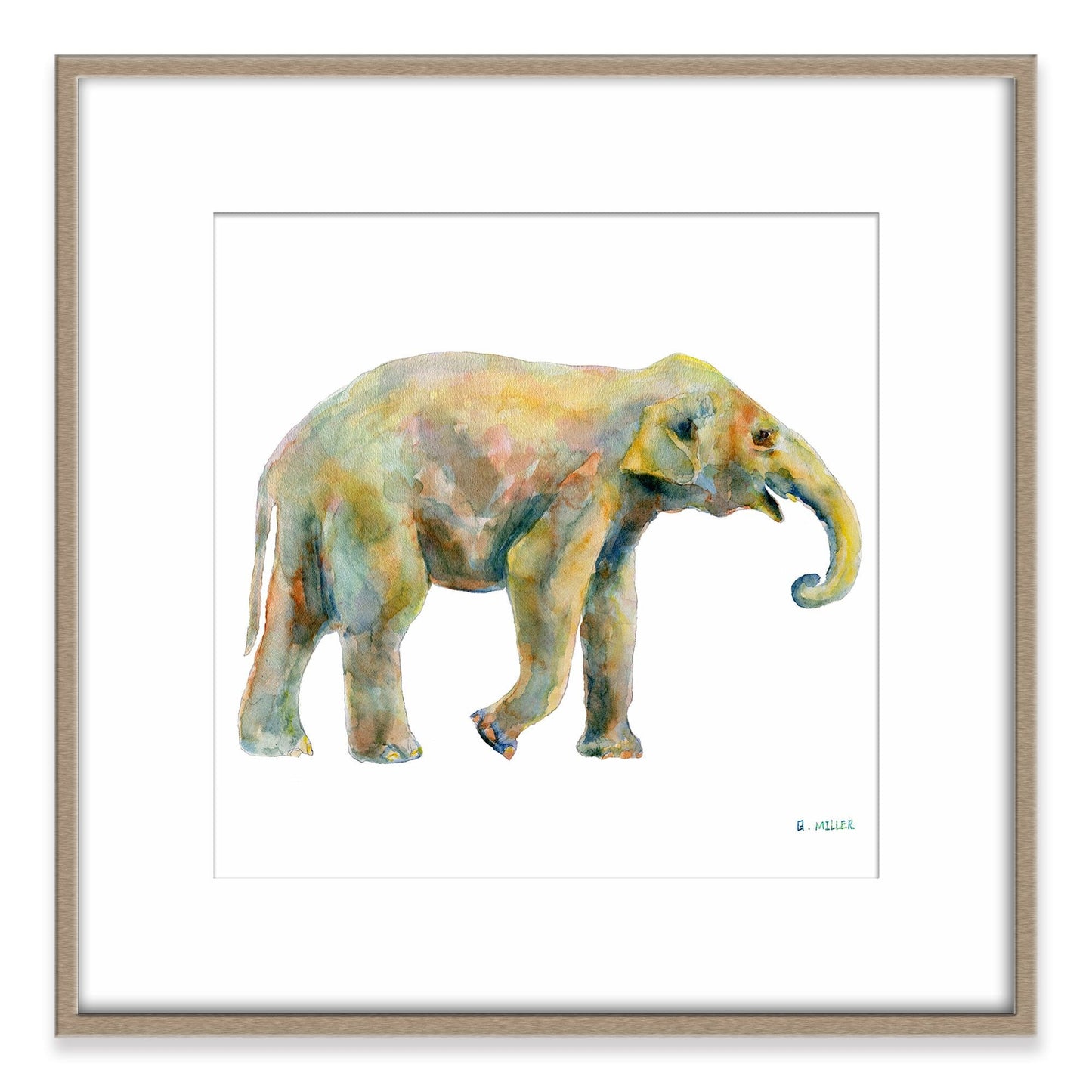 Canvas Print A Baby Elephant, Wall Art Abstract, Abstract Watercolor Print, Art, Artwork Original, Modern Art Painting, Watercolor Art