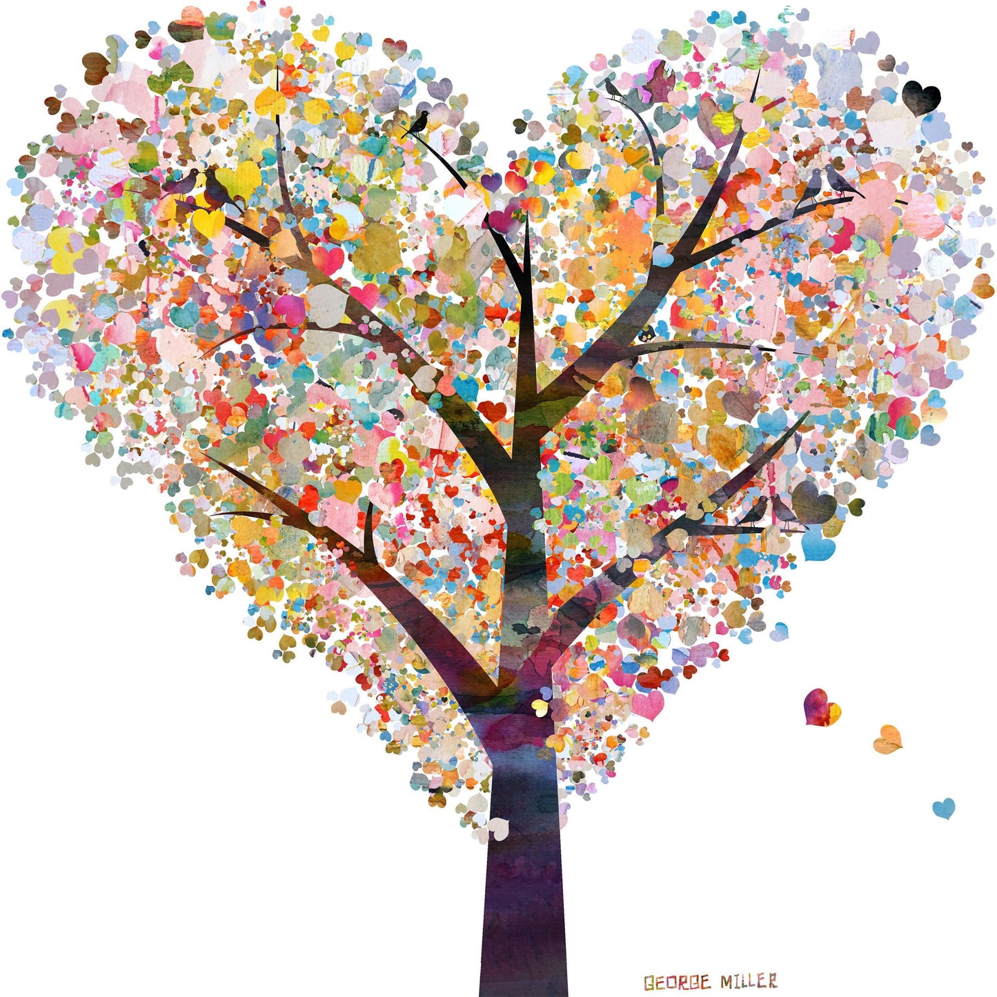 Canvas Print, Watercolor Print, Wall Art Prints Nature, Abstract Print, Art Print Watercolor, Modern Wall Art, Tree of Love, Wedding Gift