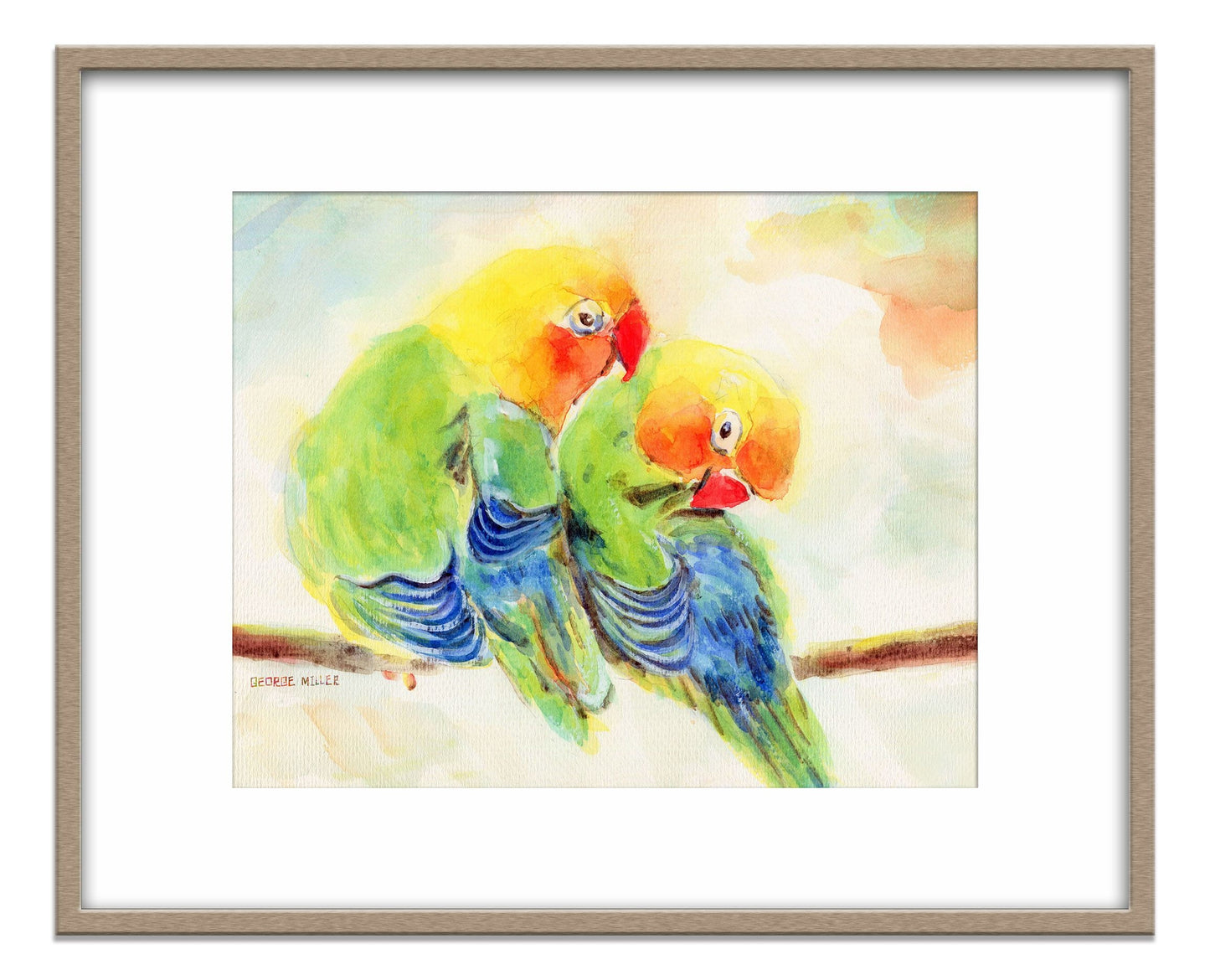 Love Birds Prints Wall Art, Watercolor Print, Wall Décor Bedroom Above Bed, Abstract Art, Art Prints Watercolor, Artwork, Modern Art