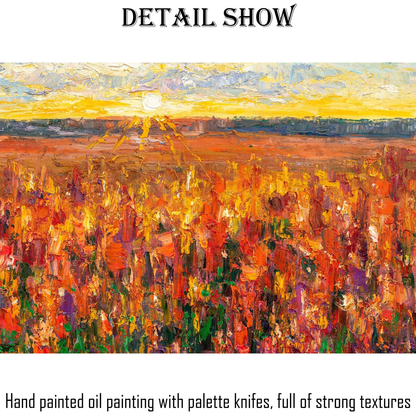 Landscape Painting, Canvas Painting, Tunscany Oil Painting, Bedroom Wall Art, Large Canvas Art, Original Oil Painting, Abstract Painting