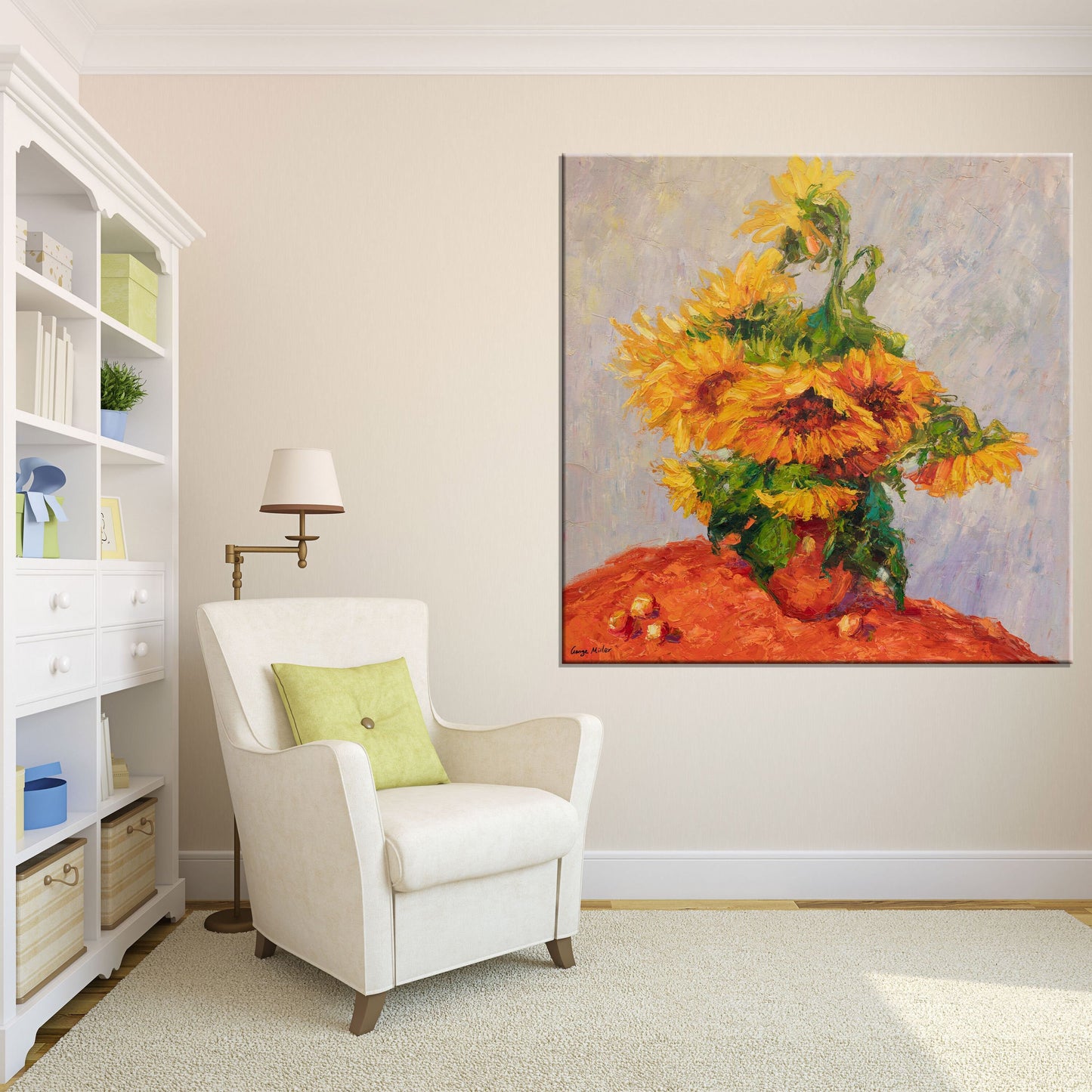 Large Flower Painting, Abstract Canvas Painting, Contemporary Painting, Family Wall Decor, Abstract Flower Painting, Large Canvas Painting