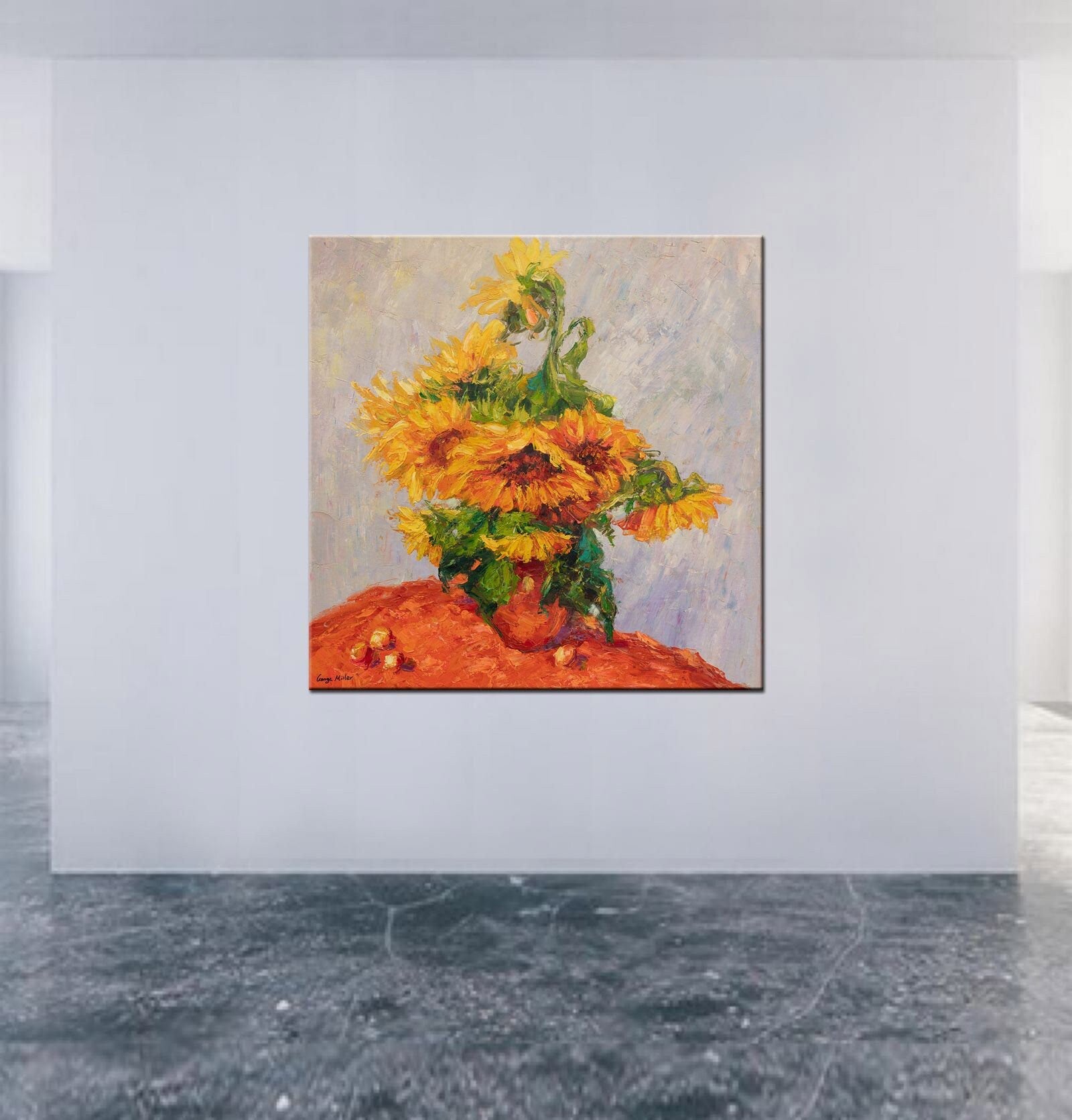 Large Flower Painting, Abstract Canvas Painting, Contemporary Painting, Family Wall Decor, Abstract Flower Painting, Large Canvas Painting