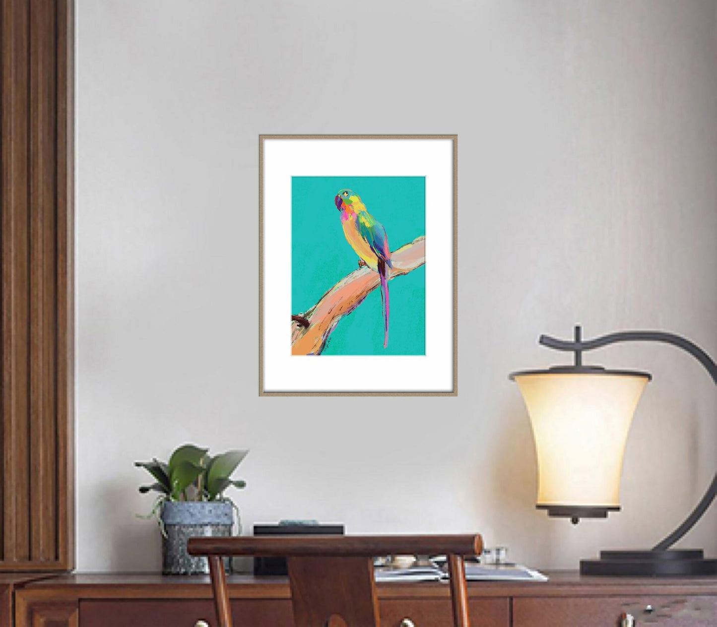 Parrot Bird Prints Wall Art, Watercolor Abstract, Wall Art Prints, Abstract Art Print, Art Print Watercolor, Artwork, Modern Art, Canvas Art