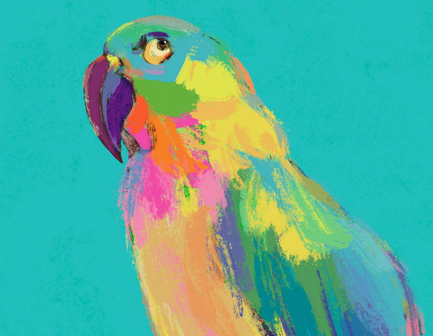 Parrot Bird Prints Wall Art, Watercolor Abstract, Wall Art Prints, Abstract Art Print, Art Print Watercolor, Artwork, Modern Art, Canvas Art
