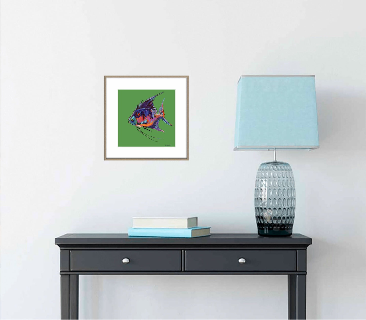 Tropical Fish Print Art, Square Canvas Print, Wall Art Prints, Abstract Wall Art Prints, Art Print Watercolor, Artwork, Modern Art Painting