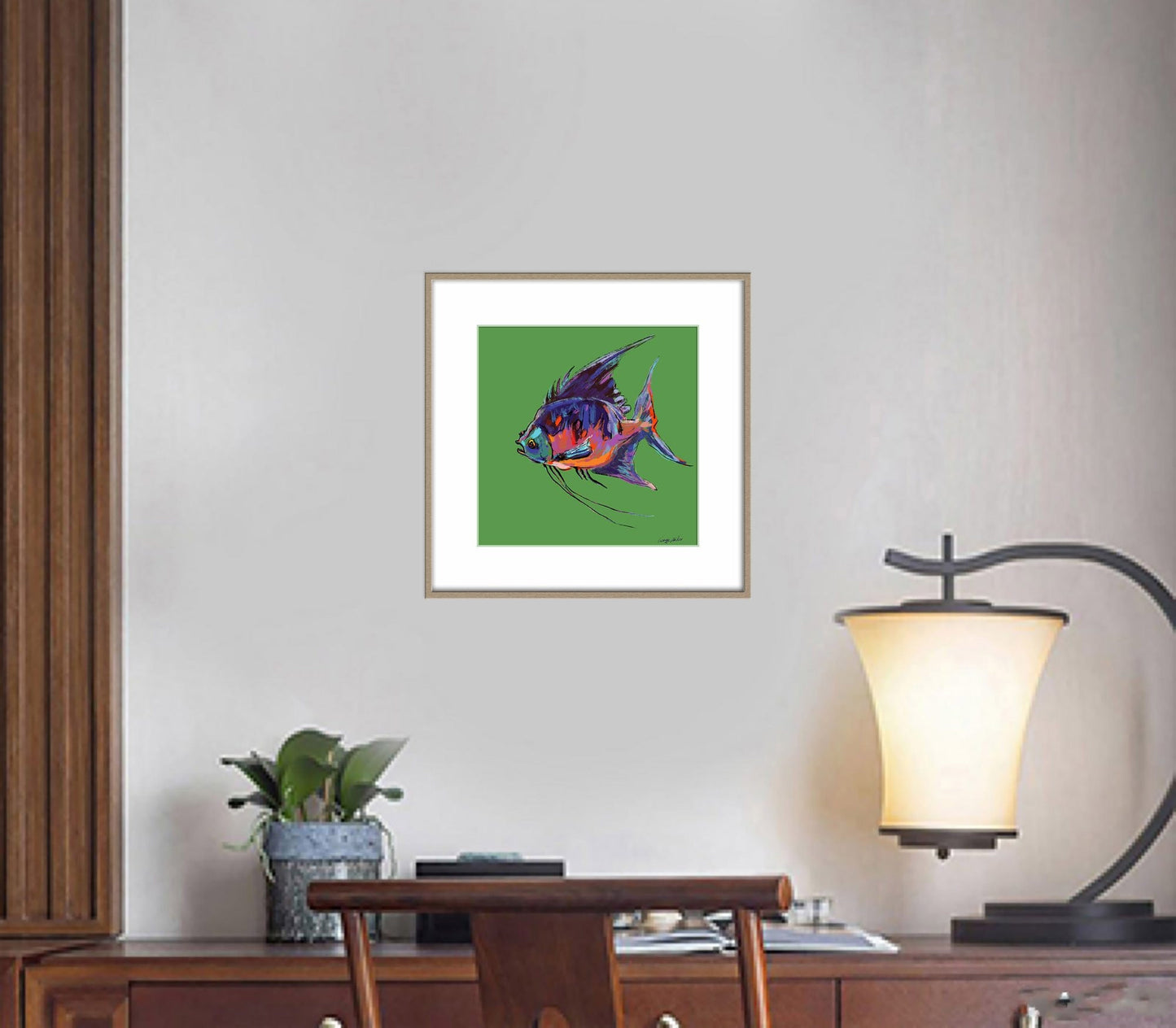 Tropical Fish Print Art, Square Canvas Print, Wall Art Prints, Abstract Wall Art Prints, Art Print Watercolor, Artwork, Modern Art Painting