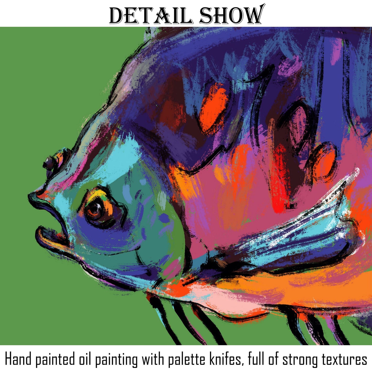 Tropical Fish Print Art, Square Canvas Print, Wall Art Prints, Abstract Wall Art Prints, Art Print Watercolor, Artwork, Modern Art Painting