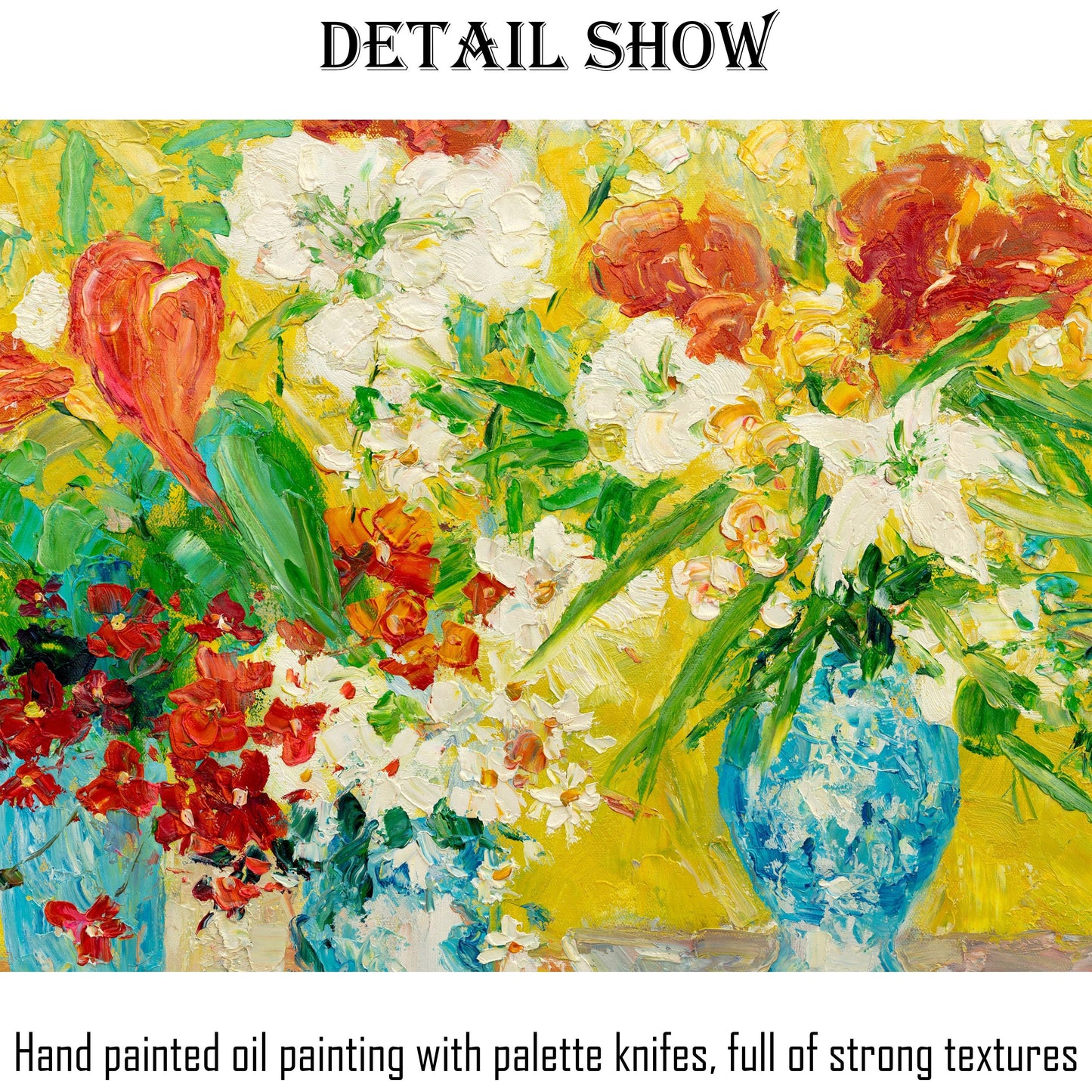 Oil Painting, Flower Painting, Large Painting, Modern Painting, Abstract Canvas Painting, Flower Art, Abstract Art, Original Oil Painting