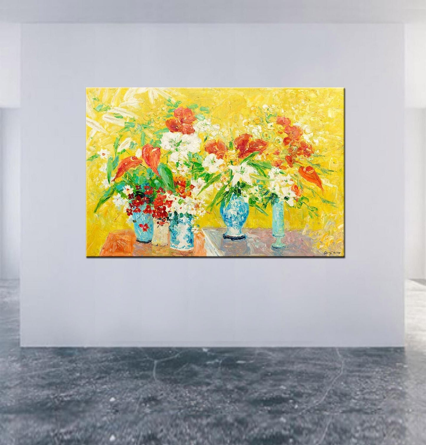 Oil Painting, Flower Painting, Large Painting, Modern Painting, Abstract Canvas Painting, Flower Art, Abstract Art, Original Oil Painting