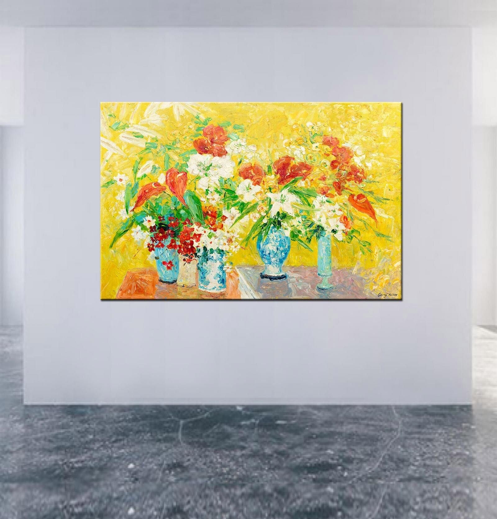 Oil Painting, Flower Painting, Large Painting, Modern Painting, Abstract Canvas Painting, Flower Art, Abstract Art, Original Oil Painting