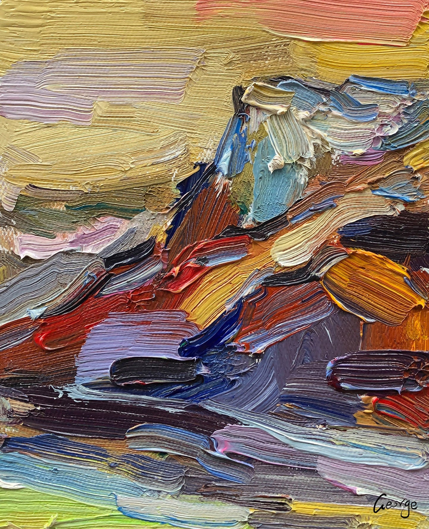 Landscape Painting, Painting Abstract, Abstract Canvas Art, Small Canvas Wall Art, Small Canvas Painting, Original Abstract Painting