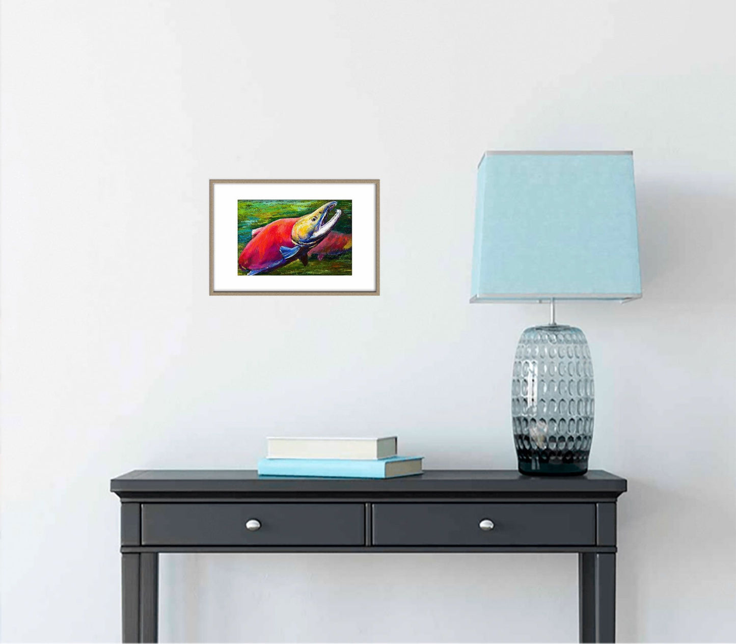 Giclée Print Salmon Fish Red, Print Wall Art, Watercolor Print, Wall Decor Living Room, Abstract Wall Art, Art Poster, Artwork, Modern Art