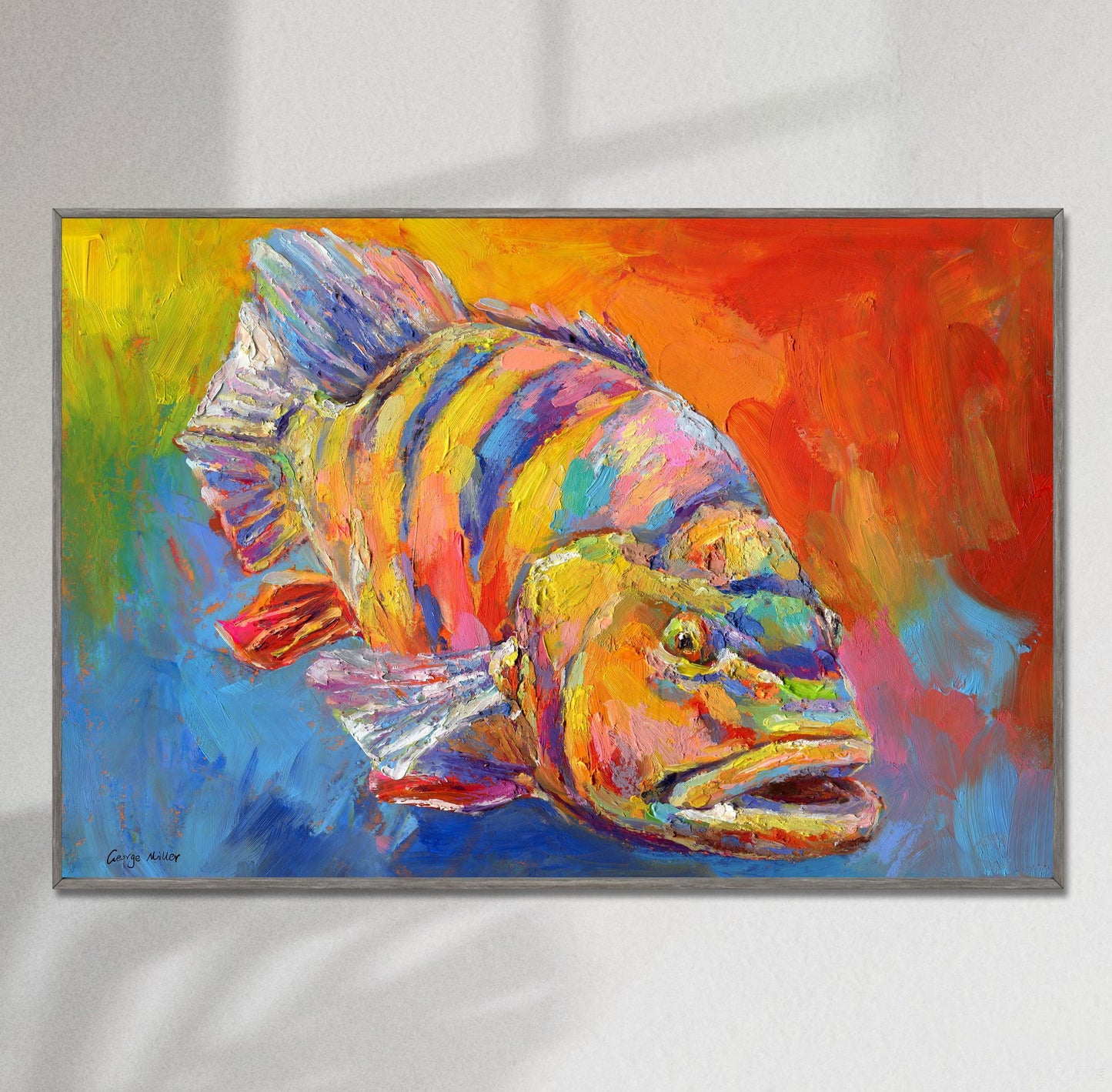 Canvas Print Colorful Fish, Wall Prints, Abstract Art Prints, Art, Artwork Original, Modern Wall Décor, Original Painting, Wall Décor