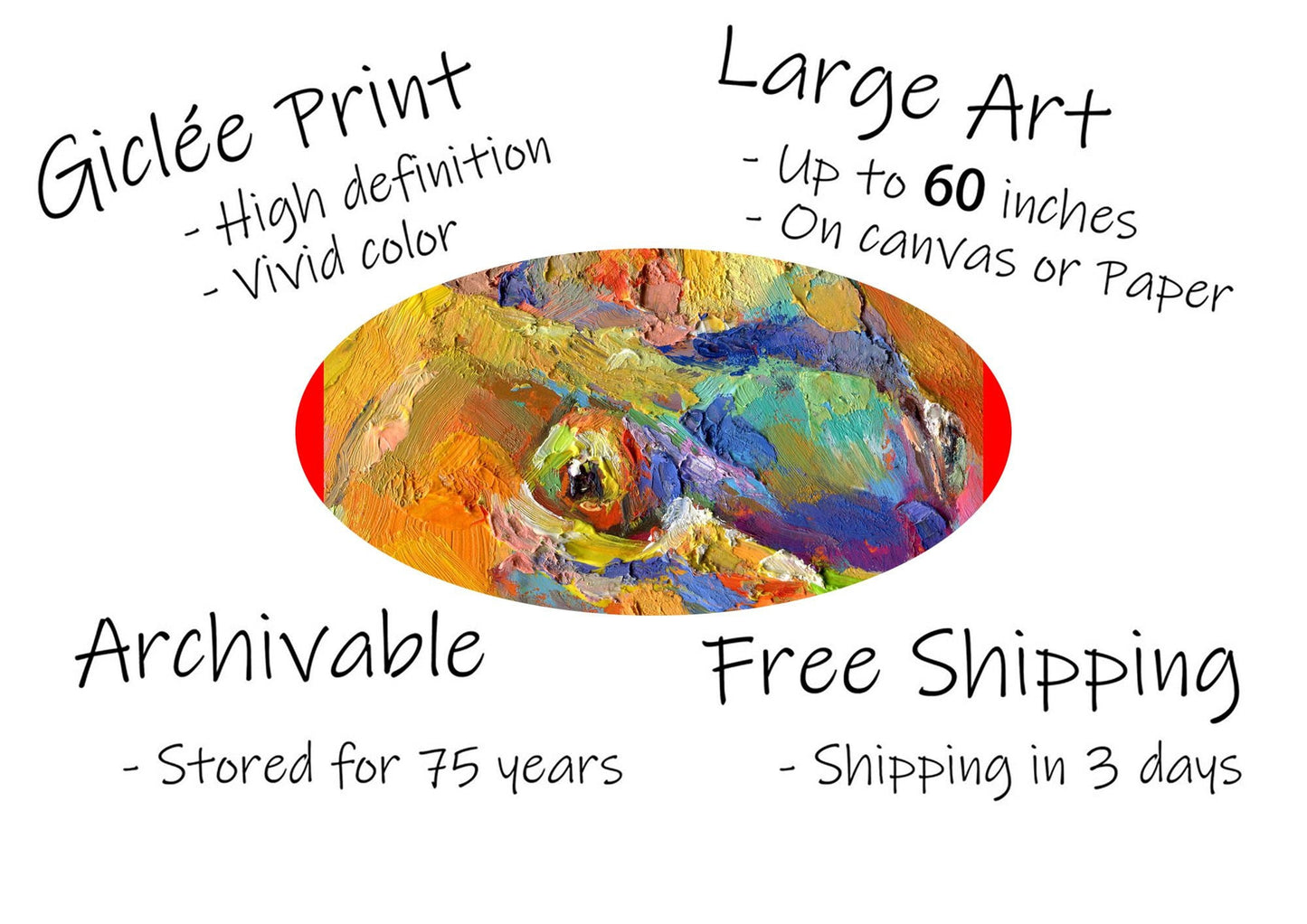 Canvas Print Colorful Fish, Wall Prints, Abstract Art Prints, Art, Artwork Original, Modern Wall Décor, Original Painting, Wall Décor