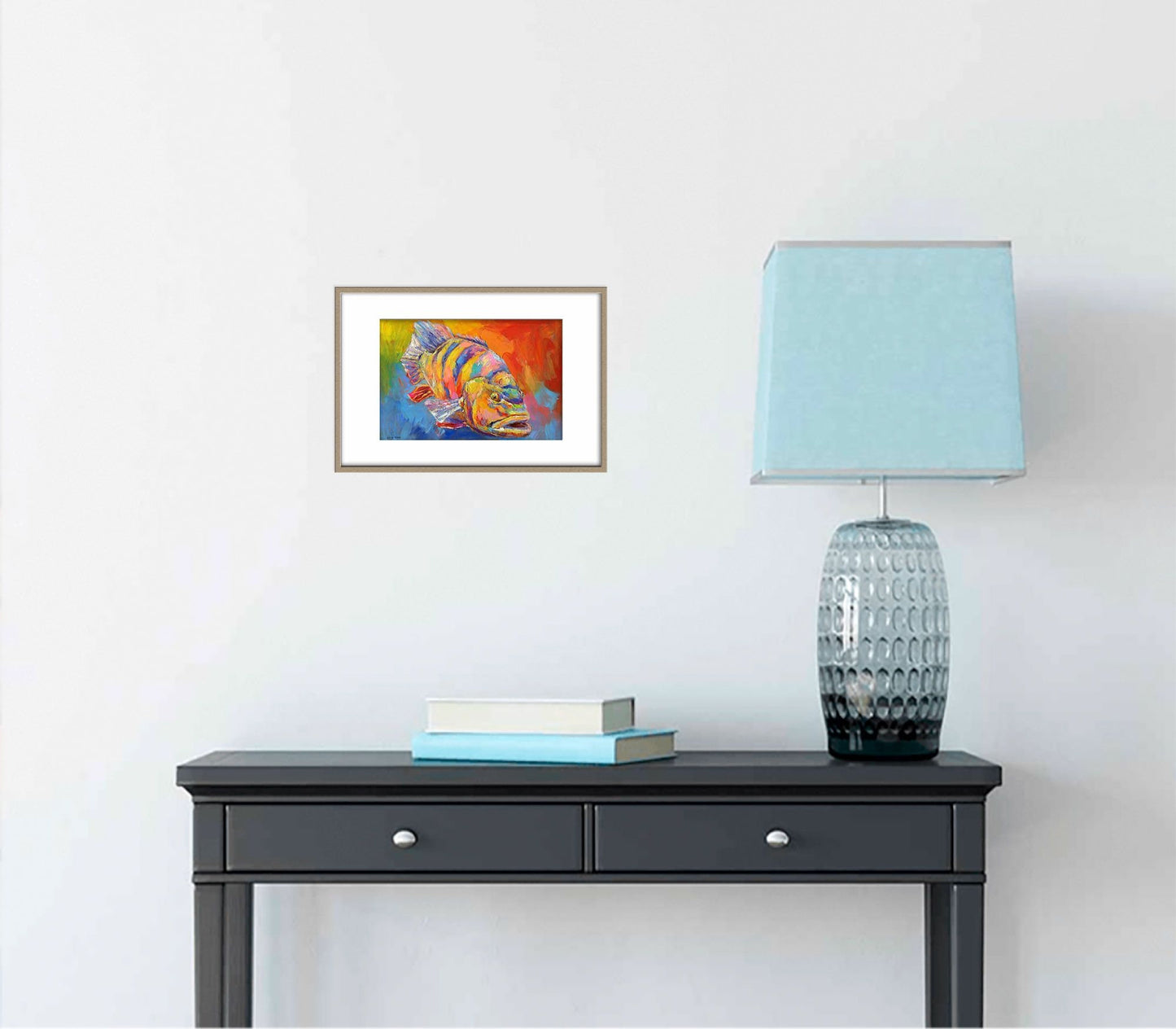Canvas Print Colorful Fish, Wall Prints, Abstract Art Prints, Art, Artwork Original, Modern Wall Décor, Original Painting, Wall Décor