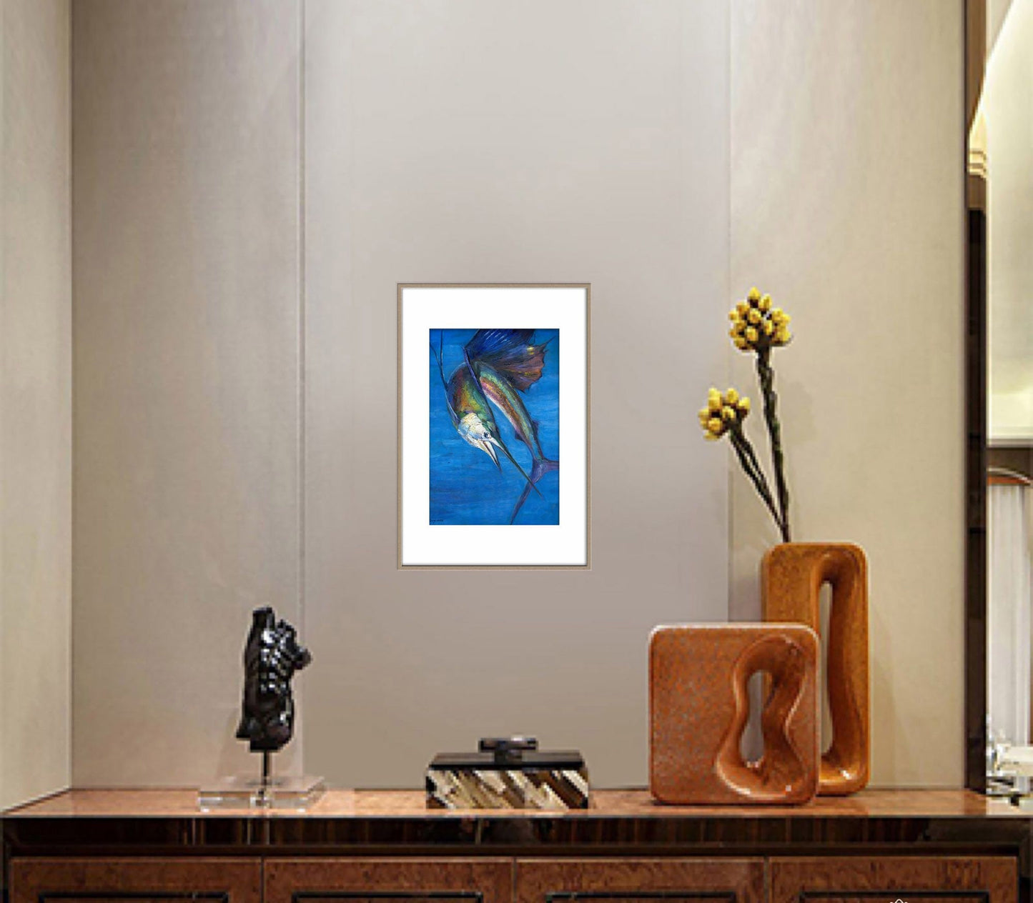 Giclée Print Sailfish, Print, Watercolor Painting Flowers, Wall Art Prints Nature, Abstract Art Print, Art, Artwork Original, Modern Art