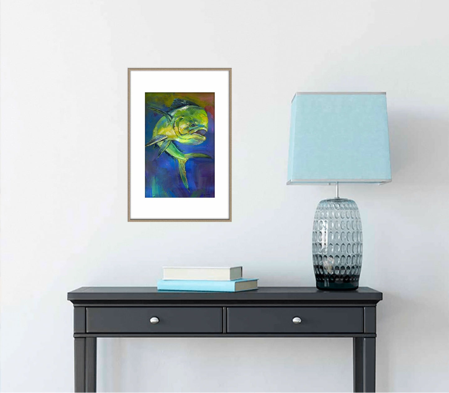 Prints Wall Art, Mahi Mahi Fish Green, Wall Art Abstract, Abstract Wall Art, Art Prints Canvas, Artwork, Modern Art Print, Large Poster