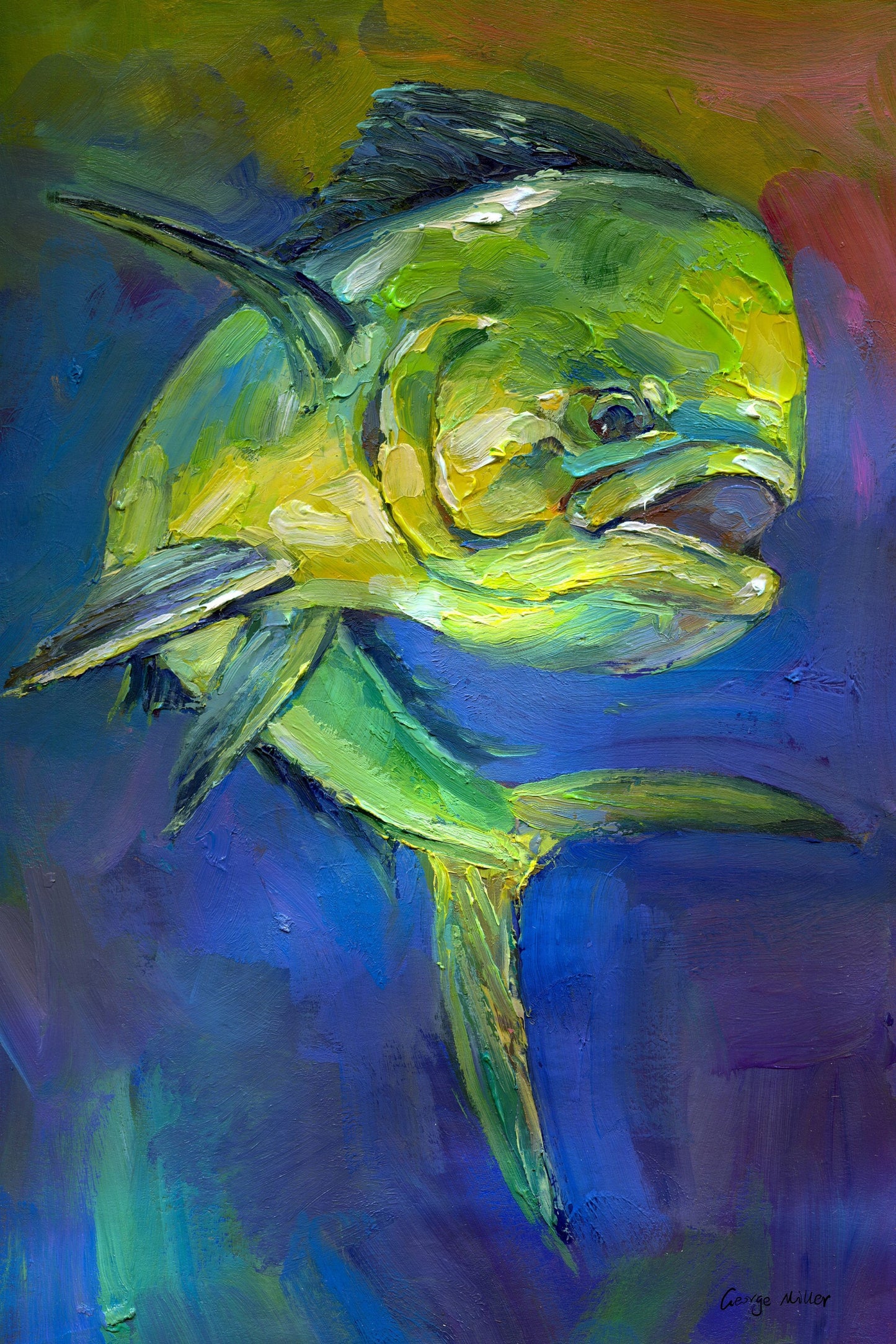 Prints Wall Art, Mahi Mahi Fish Green, Wall Art Abstract, Abstract Wall Art, Art Prints Canvas, Artwork, Modern Art Print, Large Poster