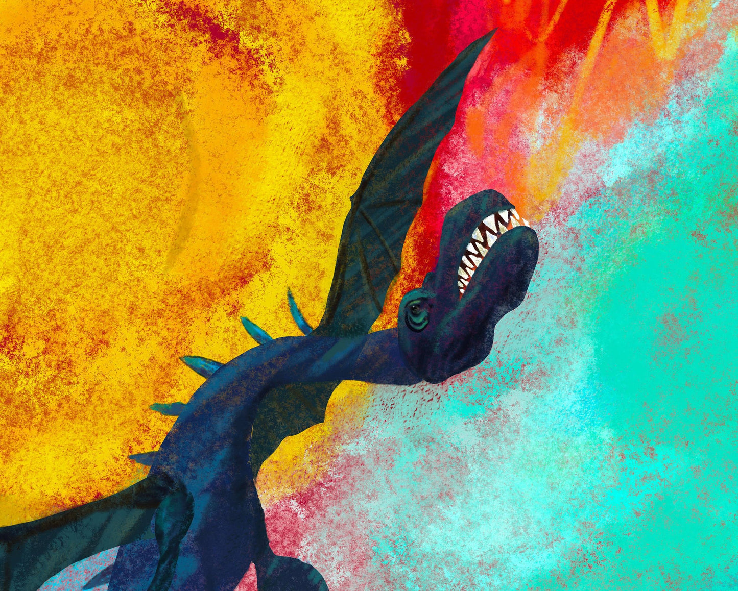 Prints Wall Art, Dragon breathing fire, Abstract Wall Art, Art Painting, Artwork Original, Modern Wall Décor, Original Painting, Vivid