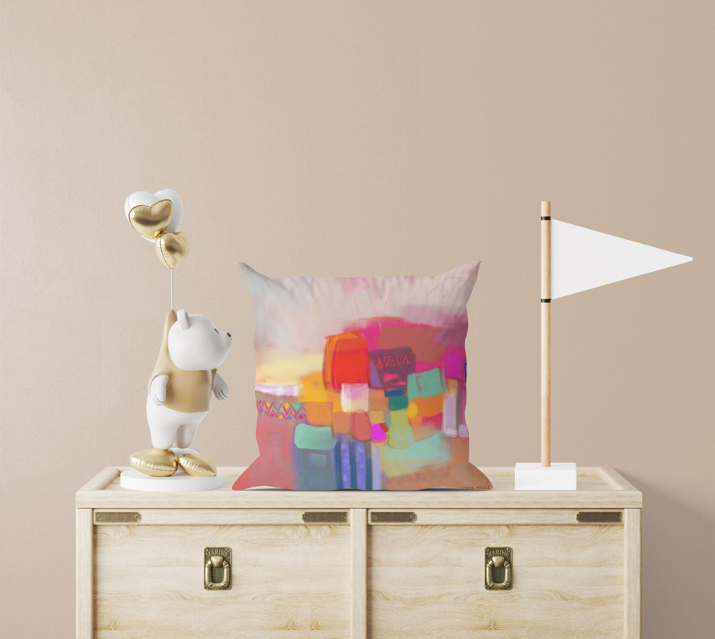 Pillow Cover, Abstract Throw Pillow, Designer Pillow, Colorful Pillow Case, Contemporary Pillow, Square Pillow, Housewarming Gift, Fashion