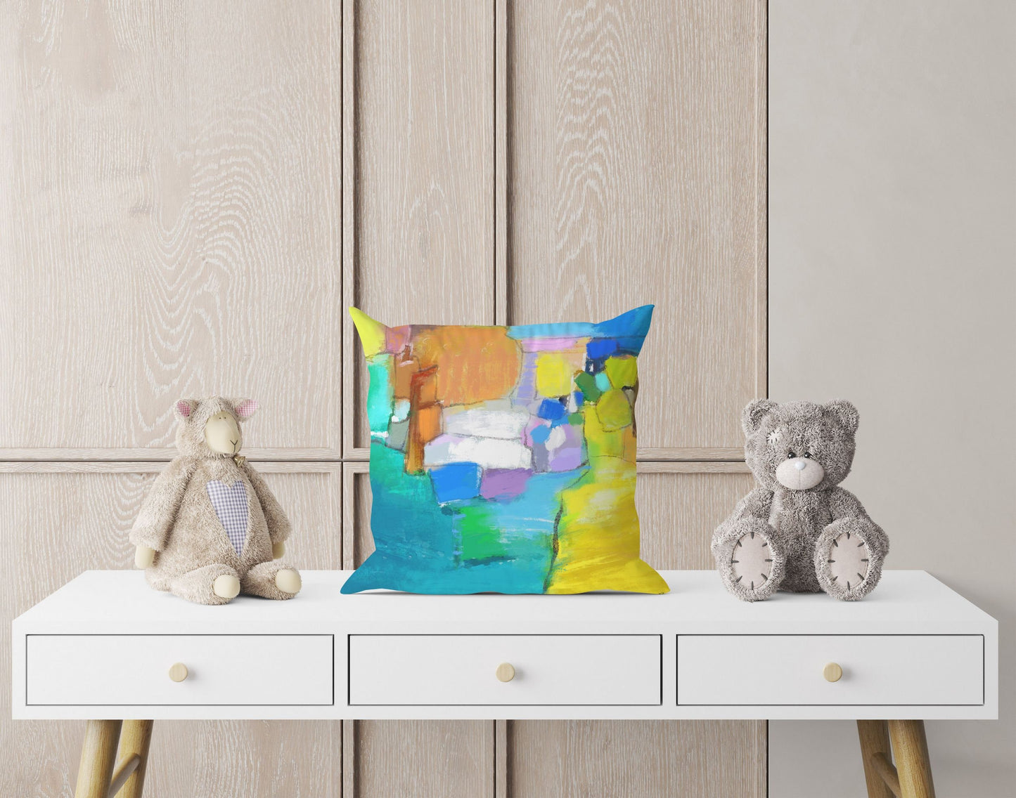 Abstract Pillow Case, Soft Pillow Cases, Colorful Pillow Case, Modern Pillow, 24X24 Pillow Case, Home Decor Pillow, Indoor Pillow Cases