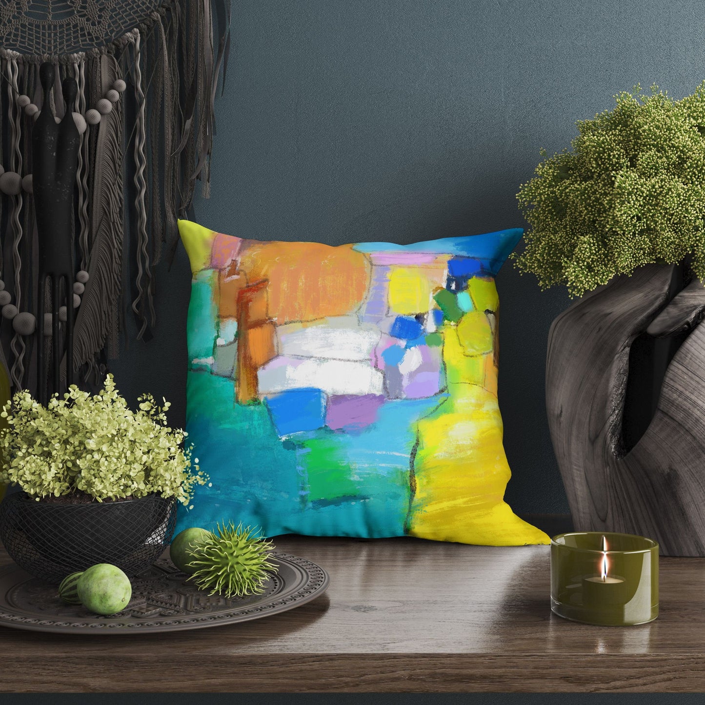 Abstract Pillow Case, Soft Pillow Cases, Colorful Pillow Case, Modern Pillow, 24X24 Pillow Case, Home Decor Pillow, Indoor Pillow Cases