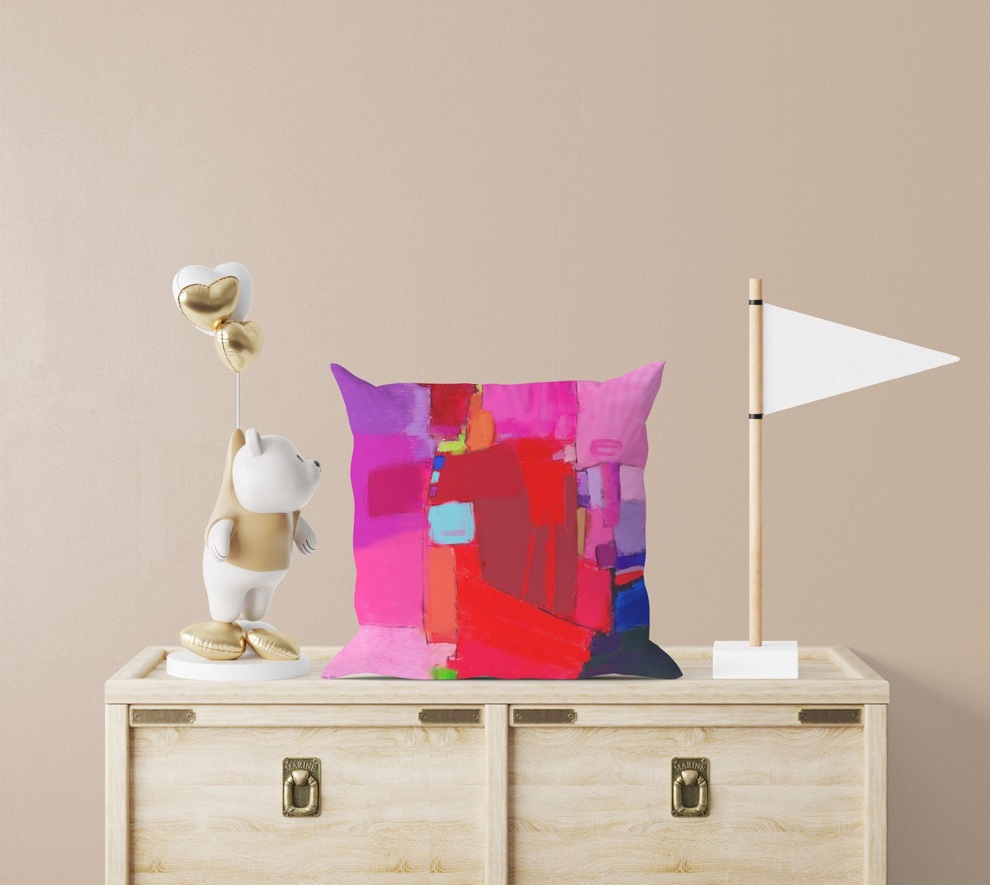 Girl Pillow, Tapestry Pillows, Abstract Pillow Case, Art Pillow, Red Pillow Cases, Modern Pillow, Square Pillow, Housewarming Gift