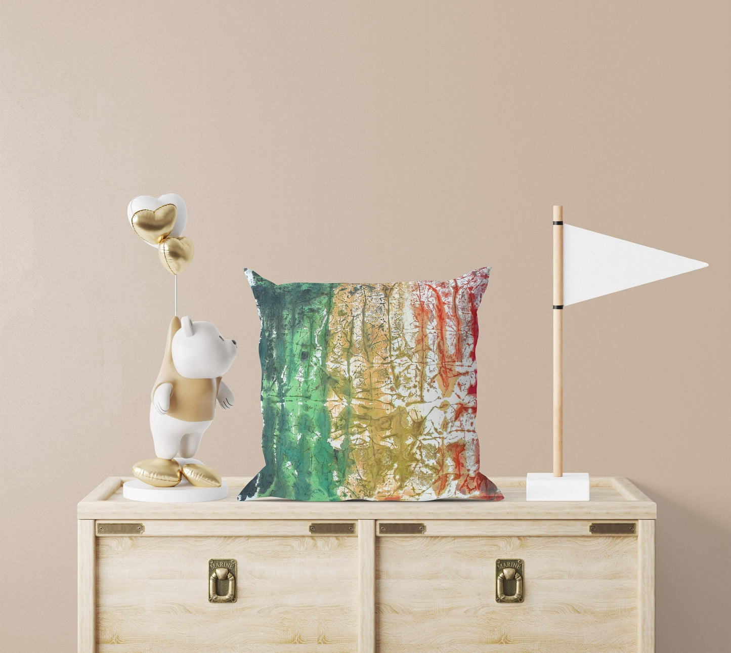 Spring Pillow Cases, Decorative Pillow, Abstract Pillow Case, Original Art Pillow, Green Pillow Cases, Watercolor Pillow Cases