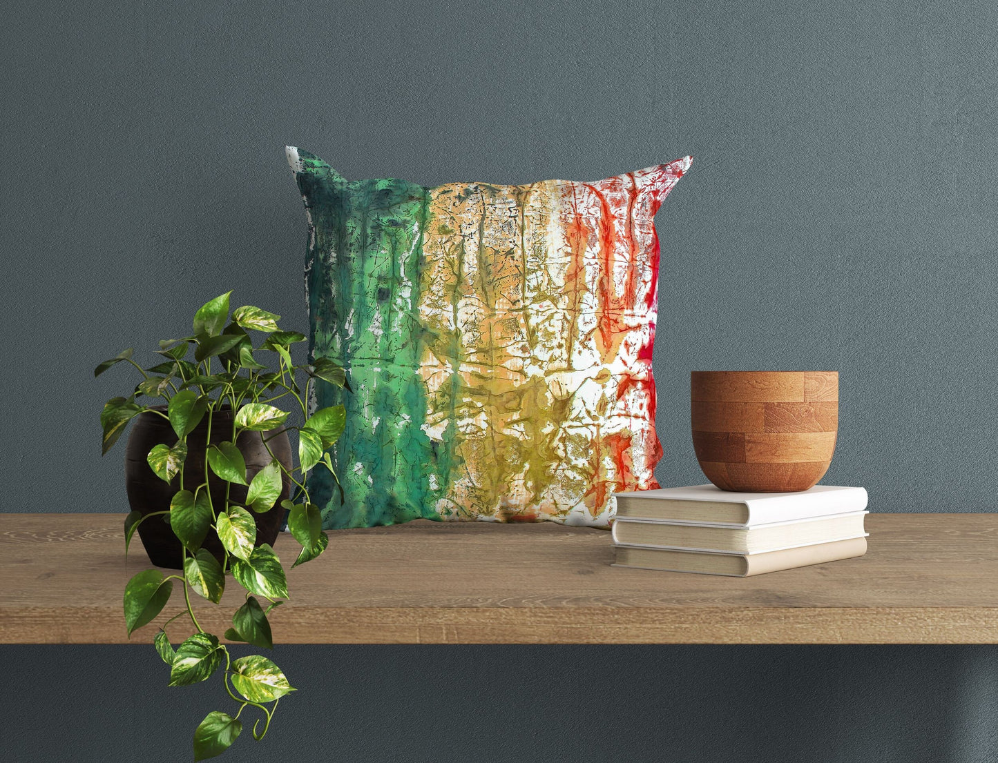 Spring Pillow Cases, Decorative Pillow, Abstract Pillow Case, Original Art Pillow, Green Pillow Cases, Watercolor Pillow Cases