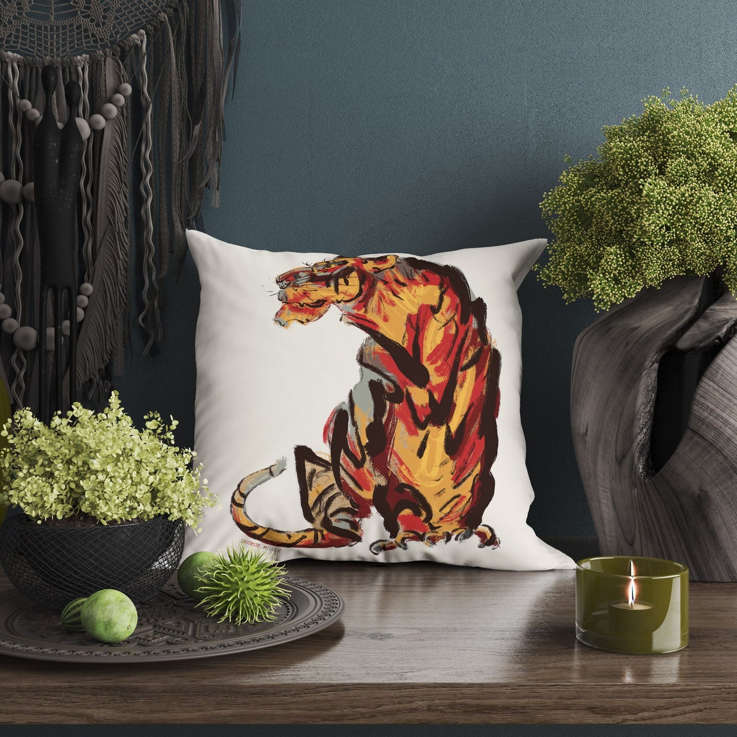 Tiger Throw Pillow, Animal Pillow, Art Pillow, Black White Pillow, Beautiful Pillow, Large Pillow Cases, Housewarming Gift, Sofa Pillows