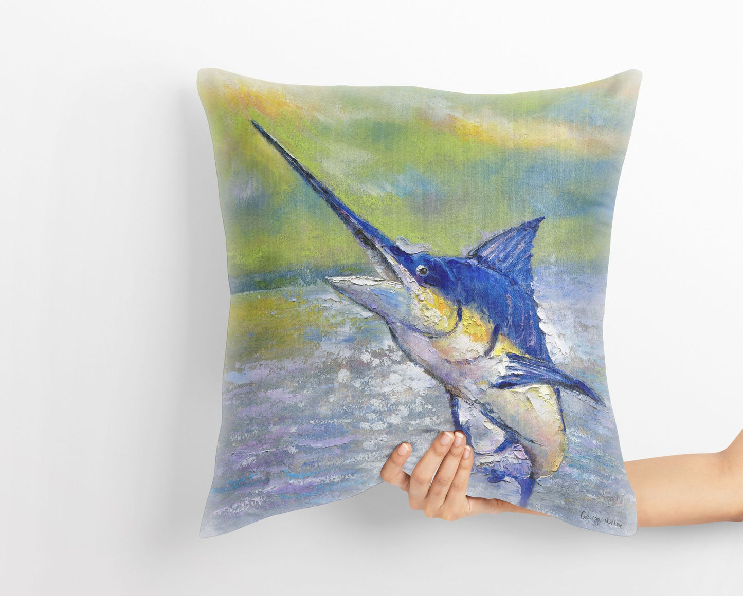 Swordfish Pillow Cover, Tropical Pillow Cases, Comfortable, Blue Pillow, Pillow Covers 20X20, Nursery Pillows, Pillow Cases For Kids