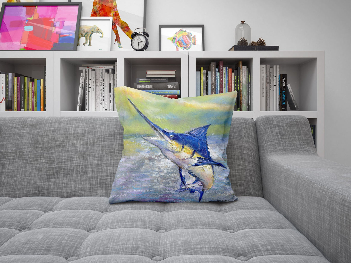 Swordfish Pillow Cover, Tropical Pillow Cases, Comfortable, Blue Pillow, Pillow Covers 20X20, Nursery Pillows, Pillow Cases For Kids