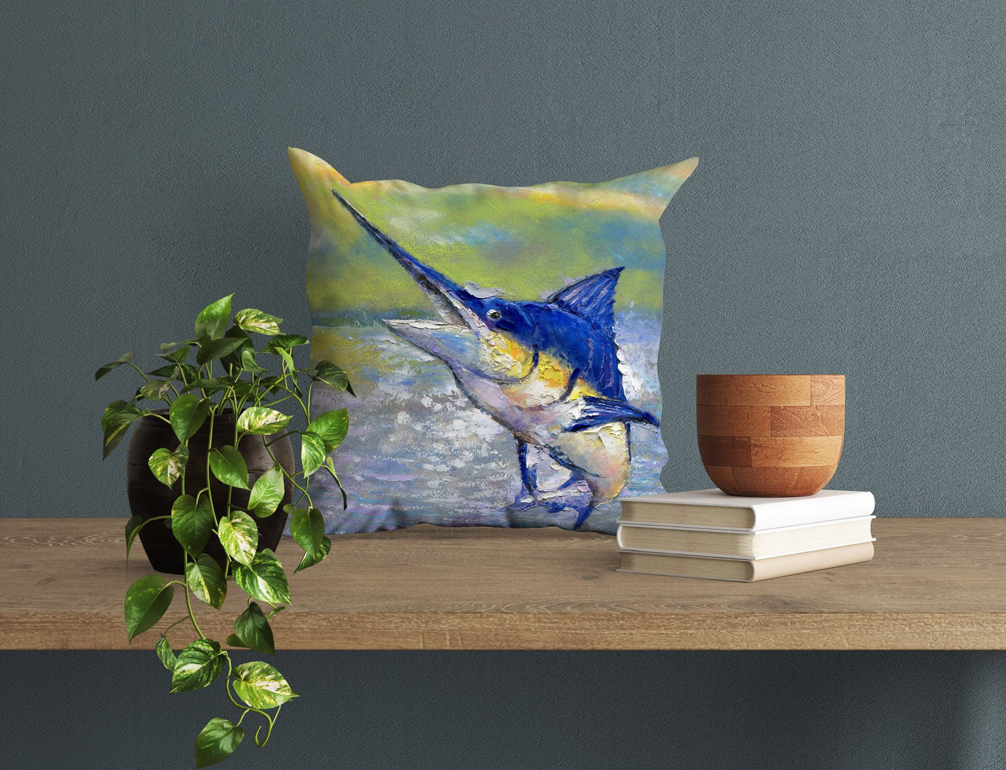 Swordfish Pillow Cover, Tropical Pillow Cases, Comfortable, Blue Pillow, Pillow Covers 20X20, Nursery Pillows, Pillow Cases For Kids