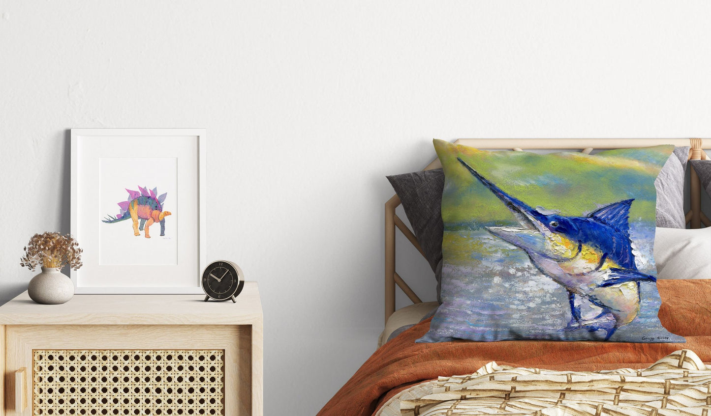 Swordfish Pillow Cover, Tropical Pillow Cases, Comfortable, Blue Pillow, Pillow Covers 20X20, Nursery Pillows, Pillow Cases For Kids