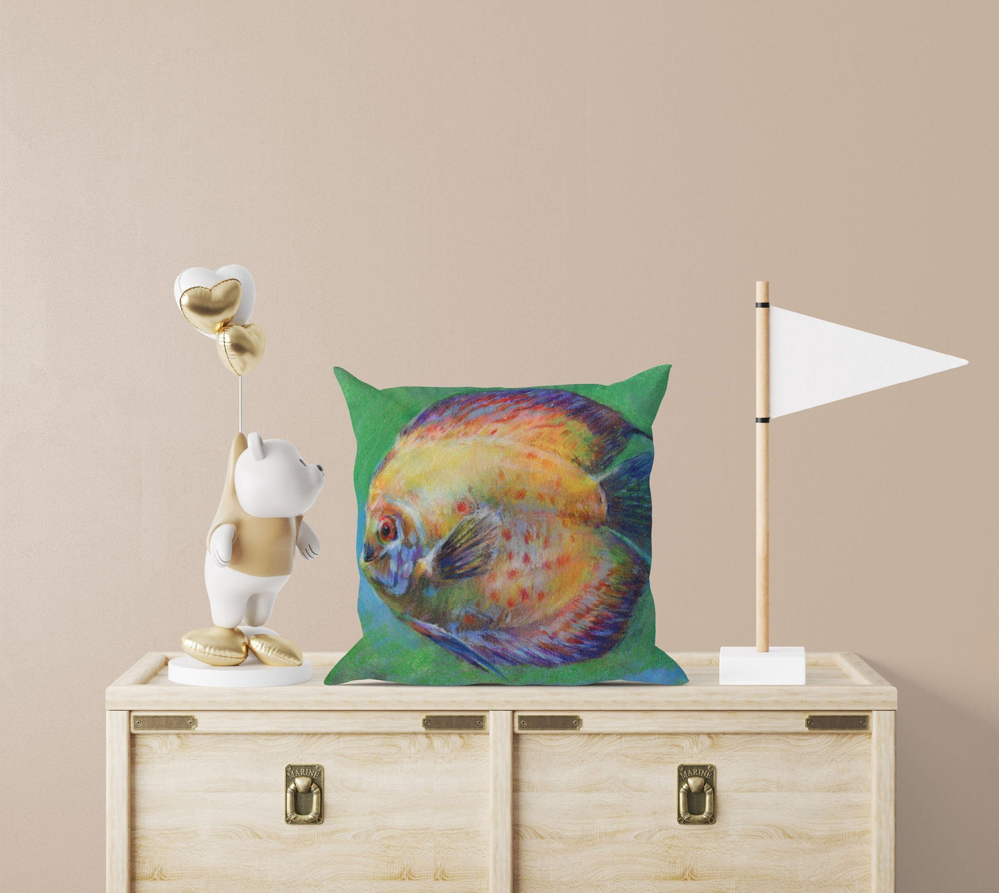 Tropical Fish, Watercolor Pillow Cases, Throw Pillow Cover, Tropical Pillow Cases, Soft Pillow Case, Colorful Pillow Case, Cute Pillow Cases