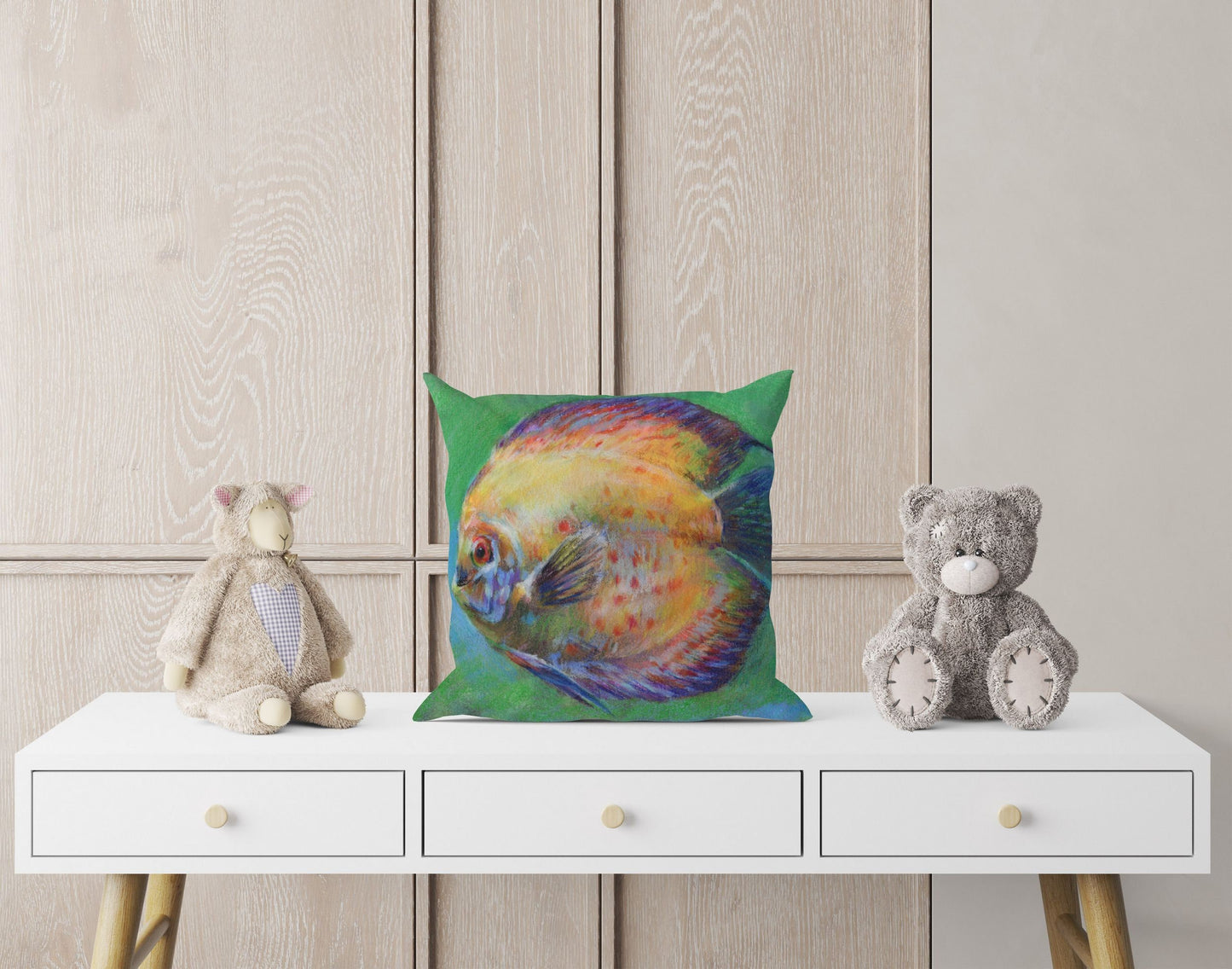 Tropical Fish, Watercolor Pillow Cases, Throw Pillow Cover, Tropical Pillow Cases, Soft Pillow Case, Colorful Pillow Case, Cute Pillow Cases