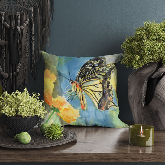 Butterfly Tapestry Pillows, Spring Throw Pillow, Soft Pillow Cases, Colorful Pillow Case, Watercolor Pillow Cases, 20X20 Pillow Cover