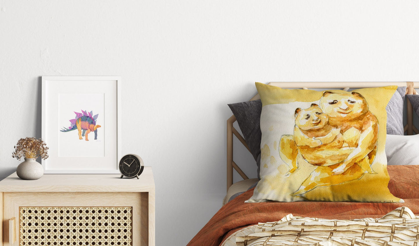Pandas Mother And Child Fun Throw Pillows, Pillow Cases For Kids, Soft Pillow Cases, Fashion, Baby Shower Gift, Sofa Pillows