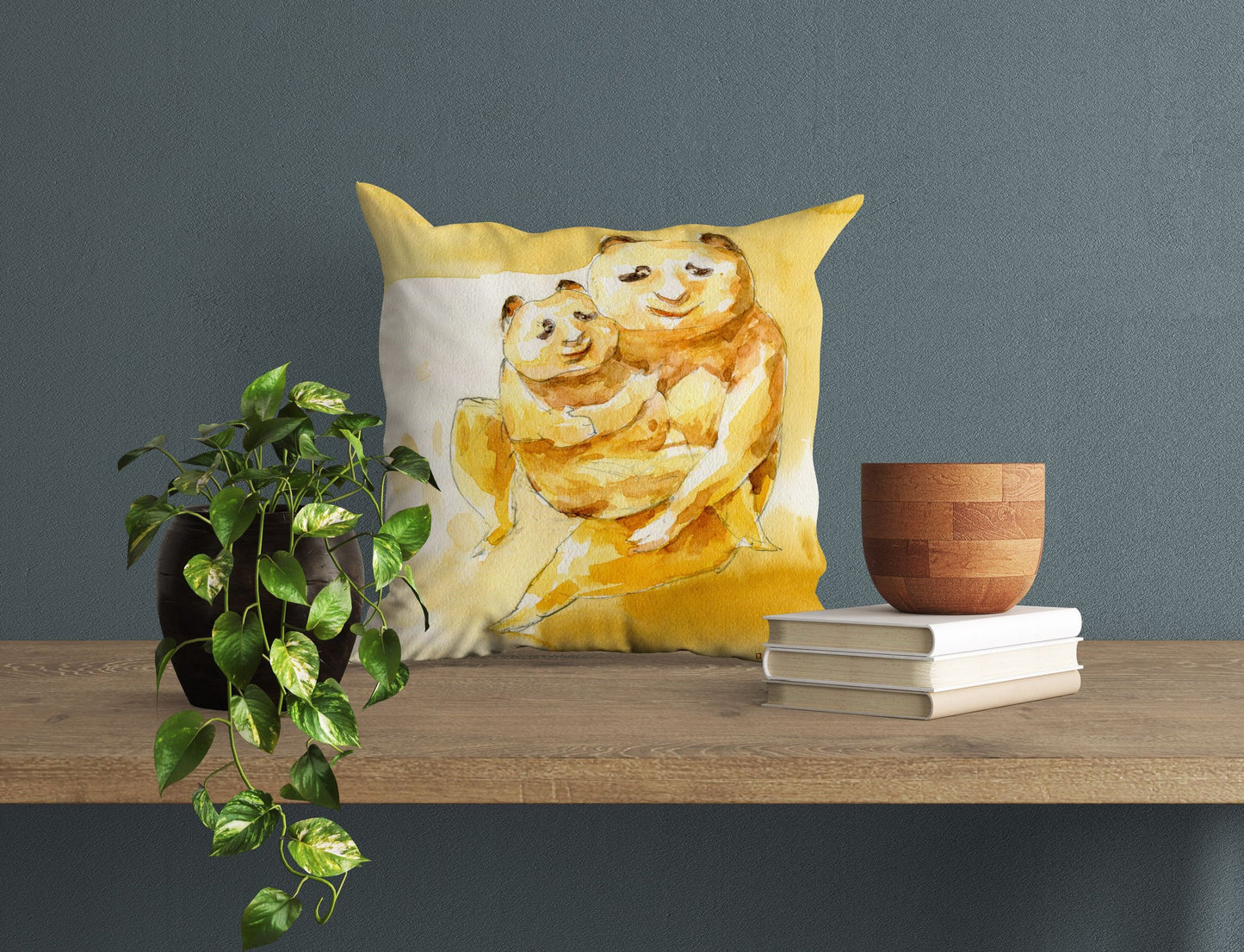 Pandas Mother And Child Fun Throw Pillows, Pillow Cases For Kids, Soft Pillow Cases, Fashion, Baby Shower Gift, Sofa Pillows