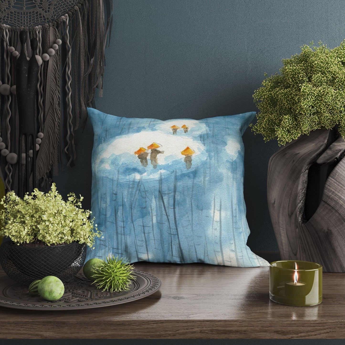 Fantasy Throw Pillow Cover, Abstract Pillow, Soft Pillow Cases, Blue Pillow, Cute Pillow Cases, 18 X 18 Pillow Covers, Housewarming Gift