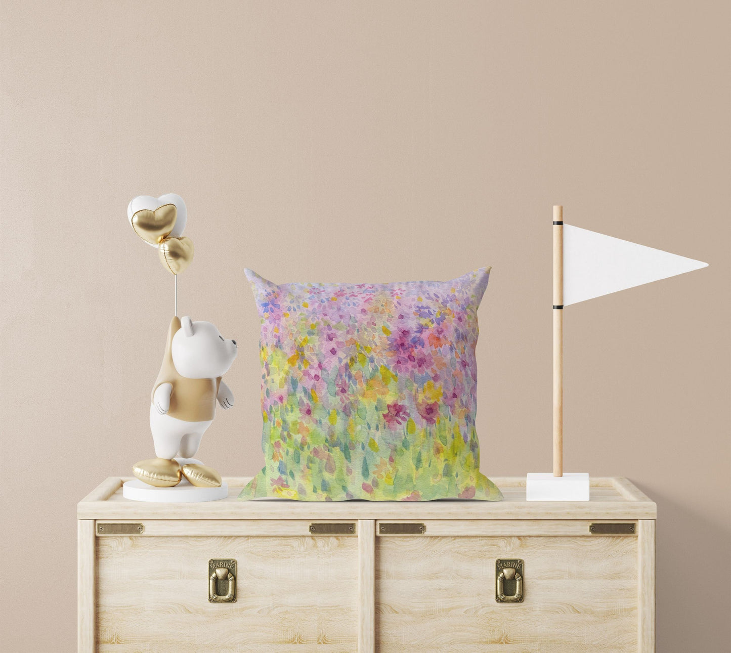 Throw Pillow Cover, Floral Throw Pillow, Artist Pillow, Colorful Pillow Case, Modern Pillow, Pillow Covers 20X20, Farmhouse Decor
