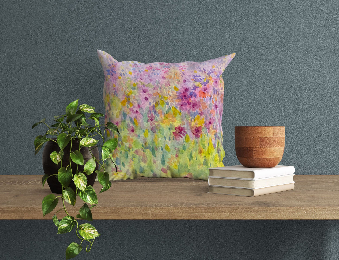 Throw Pillow Cover, Floral Throw Pillow, Artist Pillow, Colorful Pillow Case, Modern Pillow, Pillow Covers 20X20, Farmhouse Decor