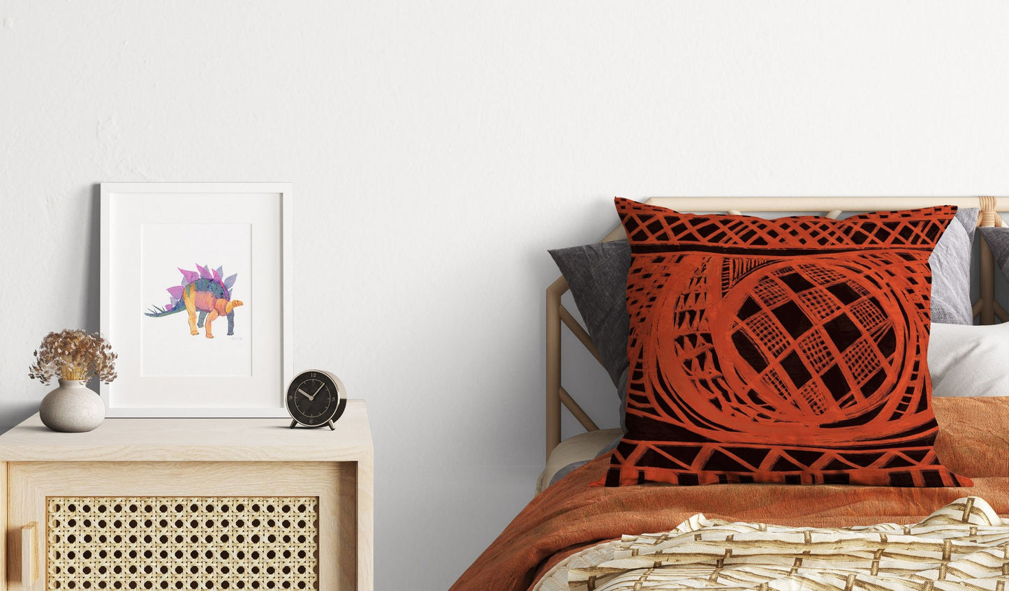 Aboriginal Art, Decorative Pillow, Abstract Pillow, Comfortable, Red Pillow Cases, Contemporary Pillow, Indoor Pillow Cases