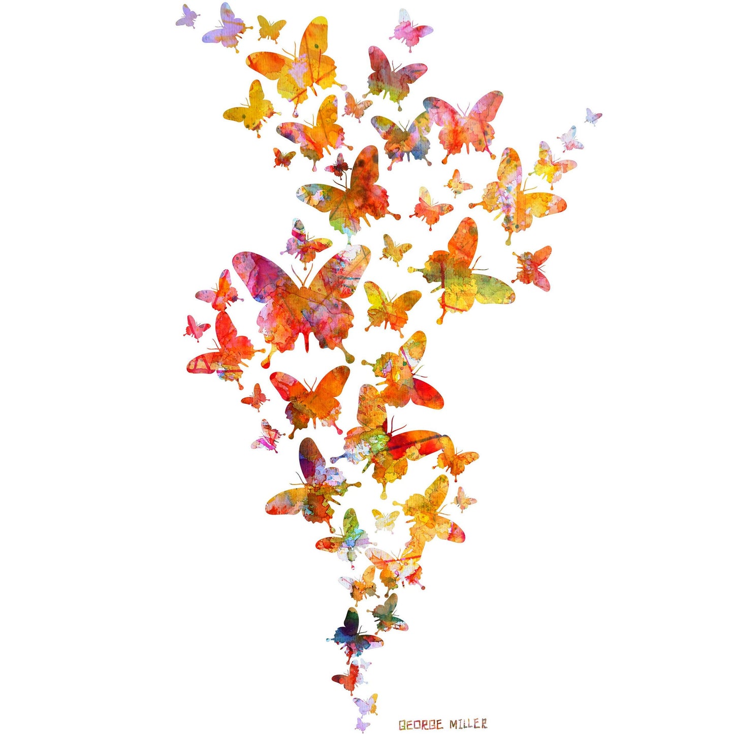 Butterflies Print, Canvas Art, Wall Art Prints, Abstract Art Prints, Art Prints Watercolor, Modern Wall Décor, Large Art, Kids Room Décor