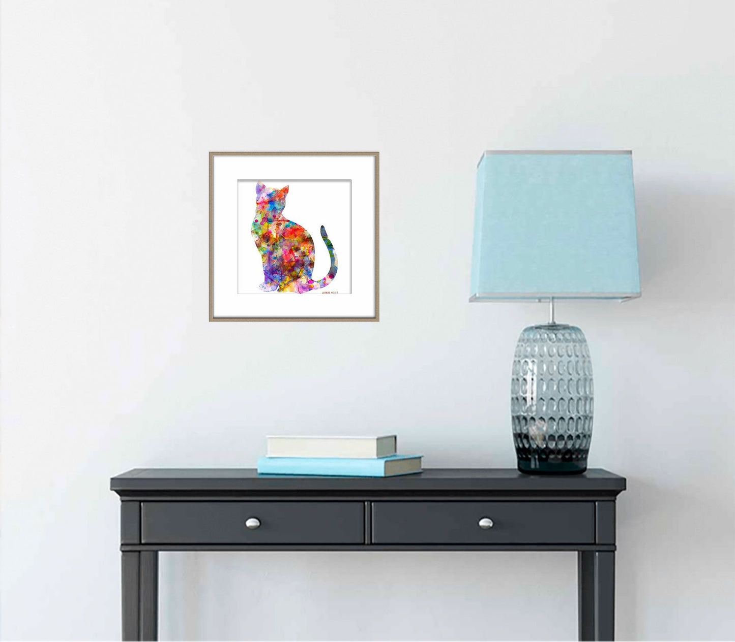 Wall Art Prints Big Cat, Abstract Art, Art Print Watercolor, Artwork, Modern Art Painting, Original Landscape Painting, Bedroom Wall Décor