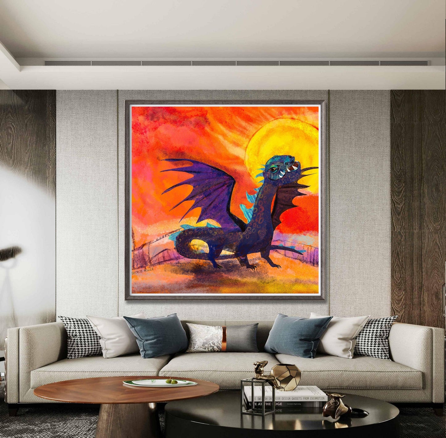 Dragon Print, Watercolor Print, Wall Art Abstract, Abstract Painting, Art Print Watercolor, Artwork, Modern Wall Art, Art Poster Abstract