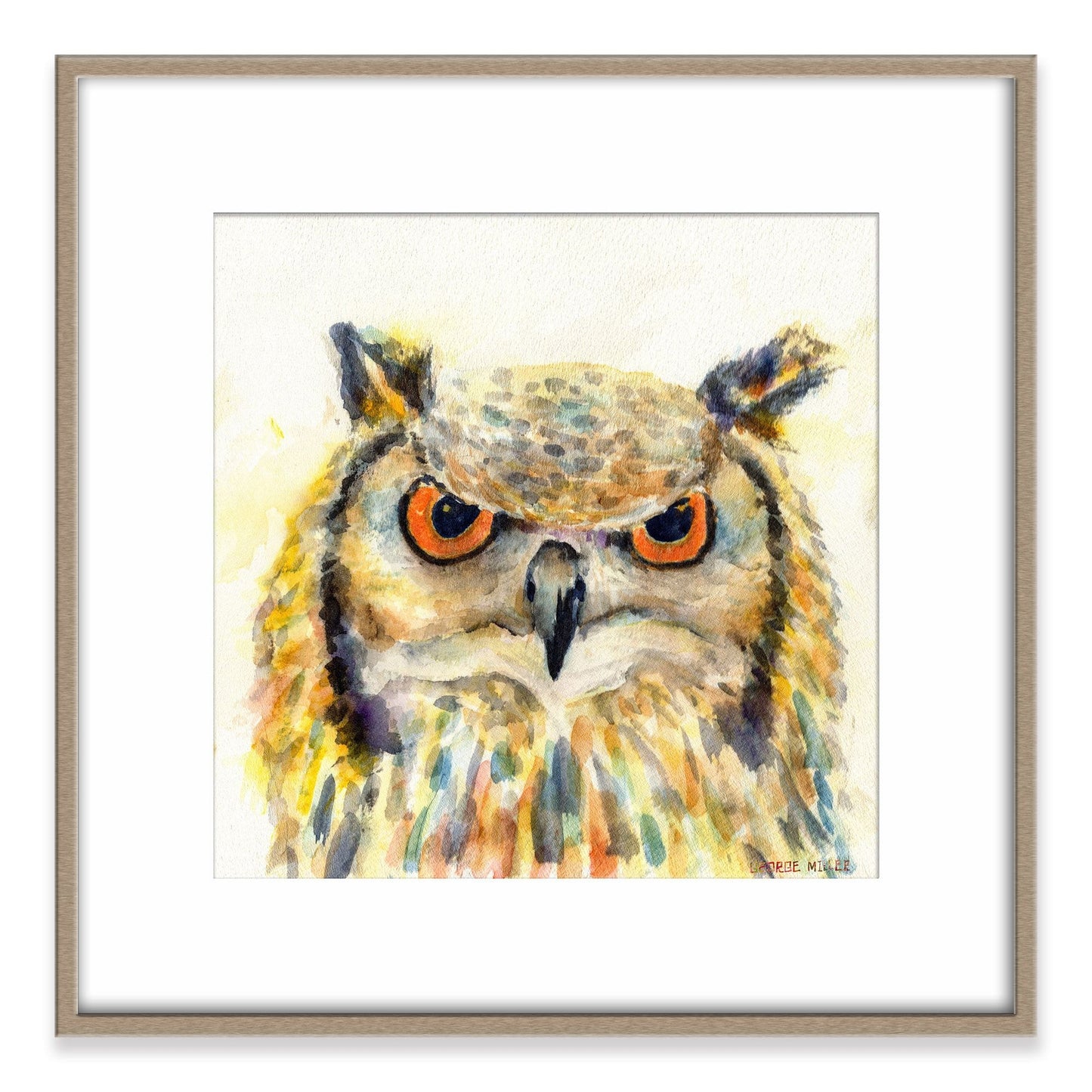 Canvas Print A Owl, Wall Décor Bedroom, Abstract Artwork, Birds Art, Modern Art Painting, Original Art Landscape, Home Décor Wall Art