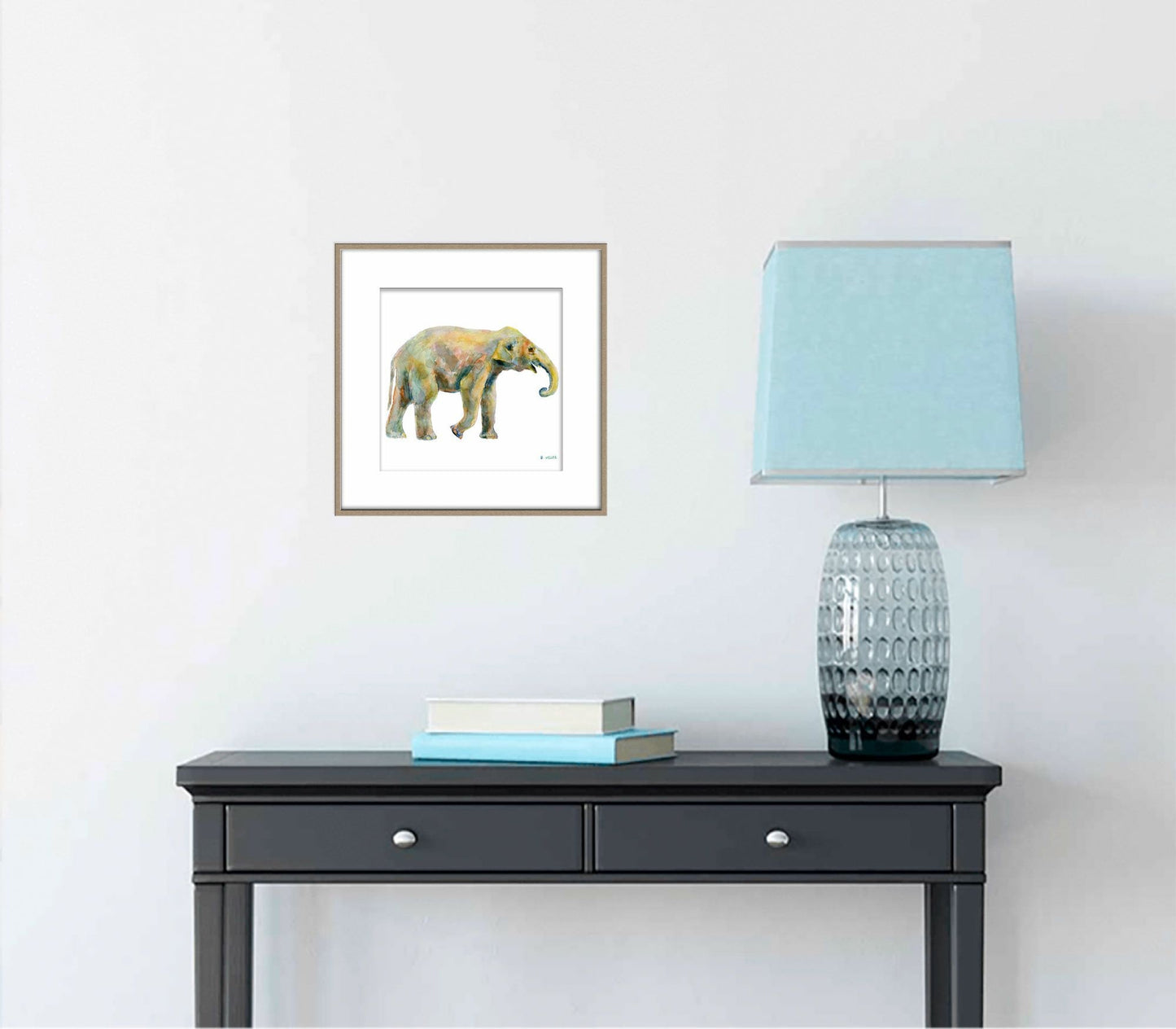 Canvas Print A Baby Elephant, Wall Art Abstract, Abstract Watercolor Print, Art, Artwork Original, Modern Art Painting, Watercolor Art