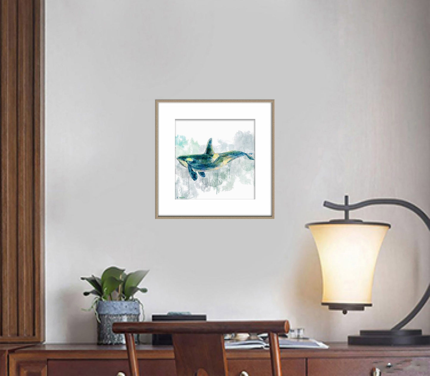 Giclée Print An Orca, Watercolor Print, Wall Prints, Abstract Painting, Art Prints, Artwork Original, Modern Wall Décor, Original Painting